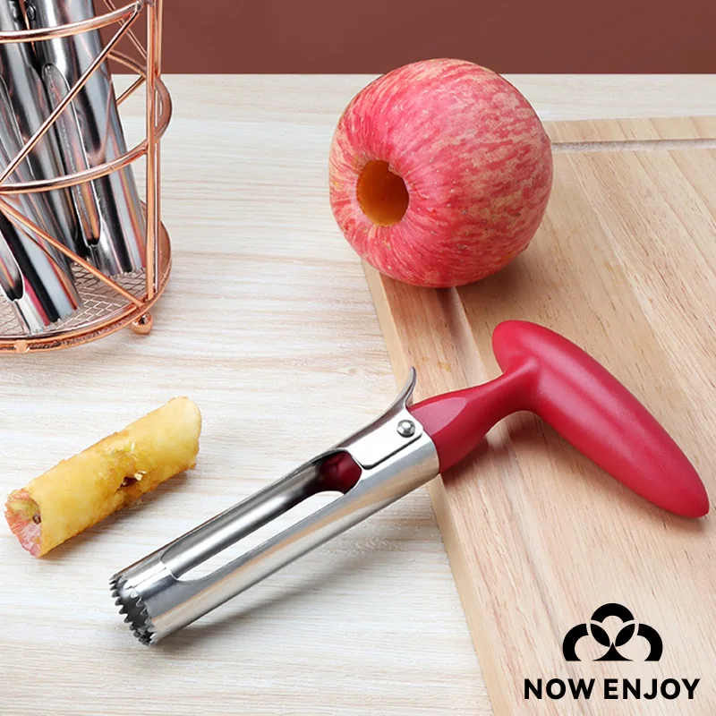 NOW ENJOY 2026 1PC Premium Stainless Steel Kitchen Apple Corer Tool Ultra Sharp Easy to Use & Clean Durable Fruit Corer Remover