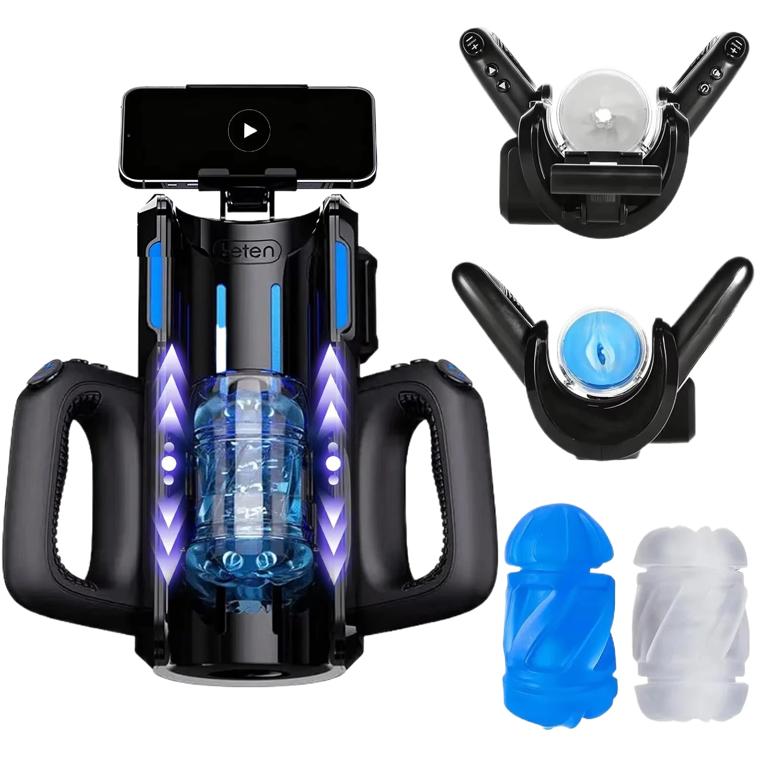 THRUSTING-PRO Thrusting High Speed Male Masturbator Machine Automatic Telescopic Masturbation Cup Handsfree Sex Toy For Men
