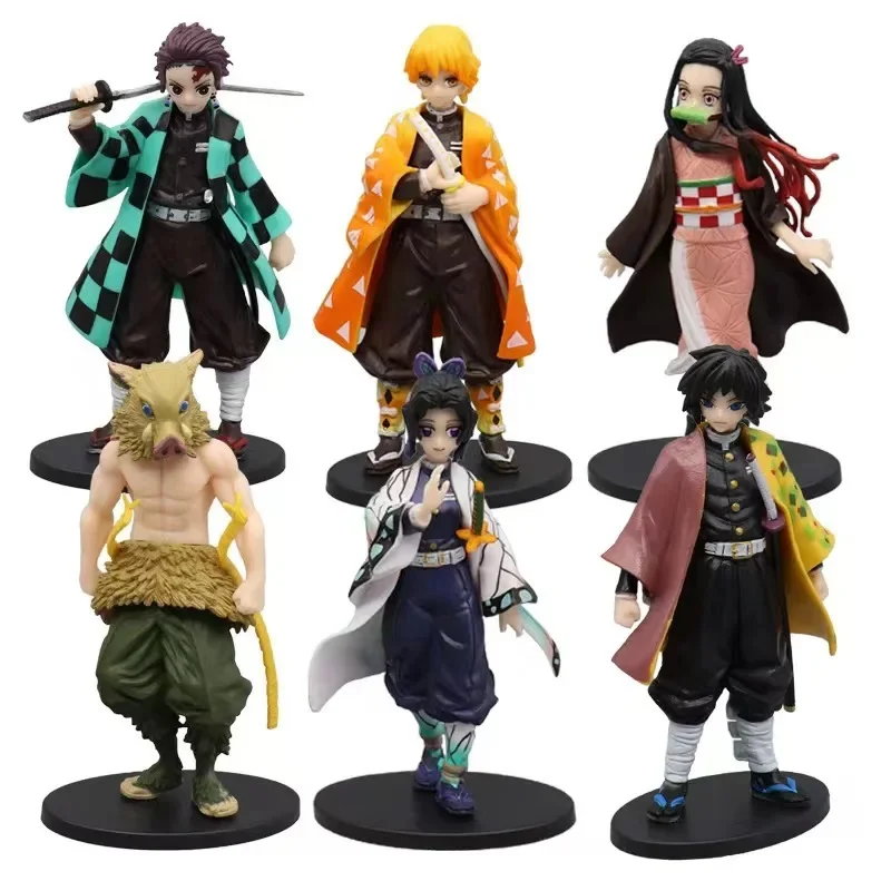 Hot Animation Demon Slayer Kimetsu No Yaiba Figure Kamado Tanjirou Action Figure Agatsuma Zenitsu Nezuko Warrior PVC Model Toys