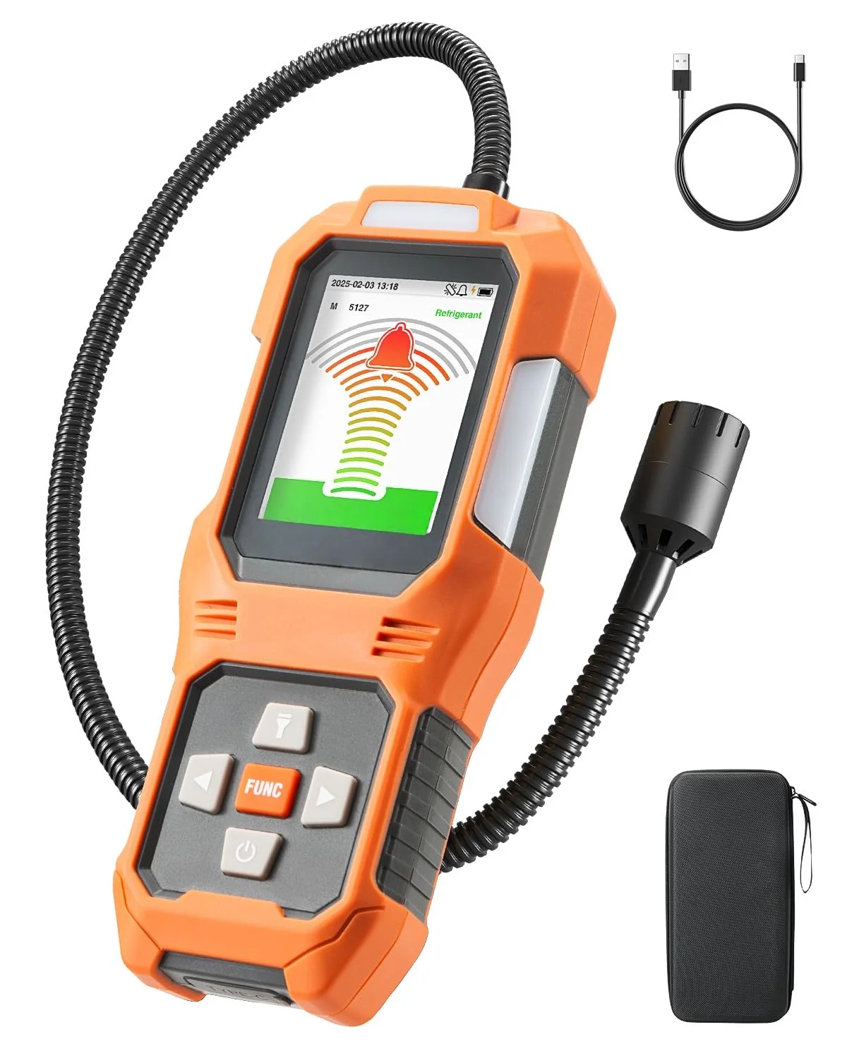 냉매 누출 감지기 HVAC 프레온 누출 감지기 3가지 모드 알람 에어컨 감지기 CFCs HCFCs HFCs HFOs HCs용