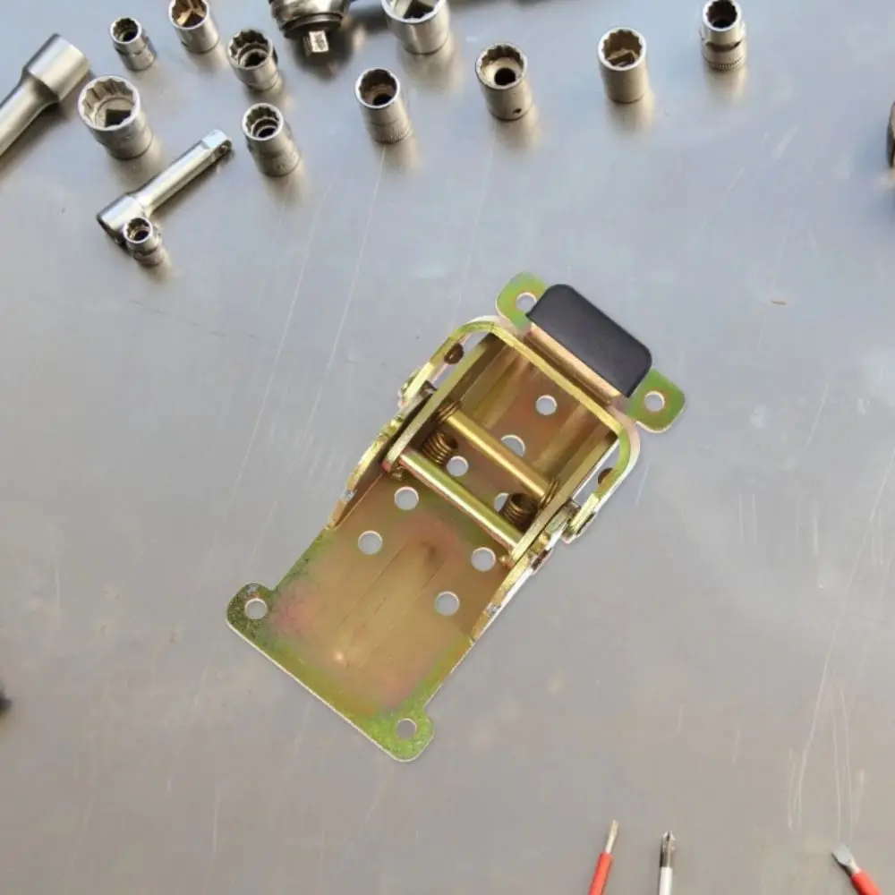 

180 Degree Foldable Industrial Locking Hinges Iron Material With Screws Folding Lock Extension High Load Capacity