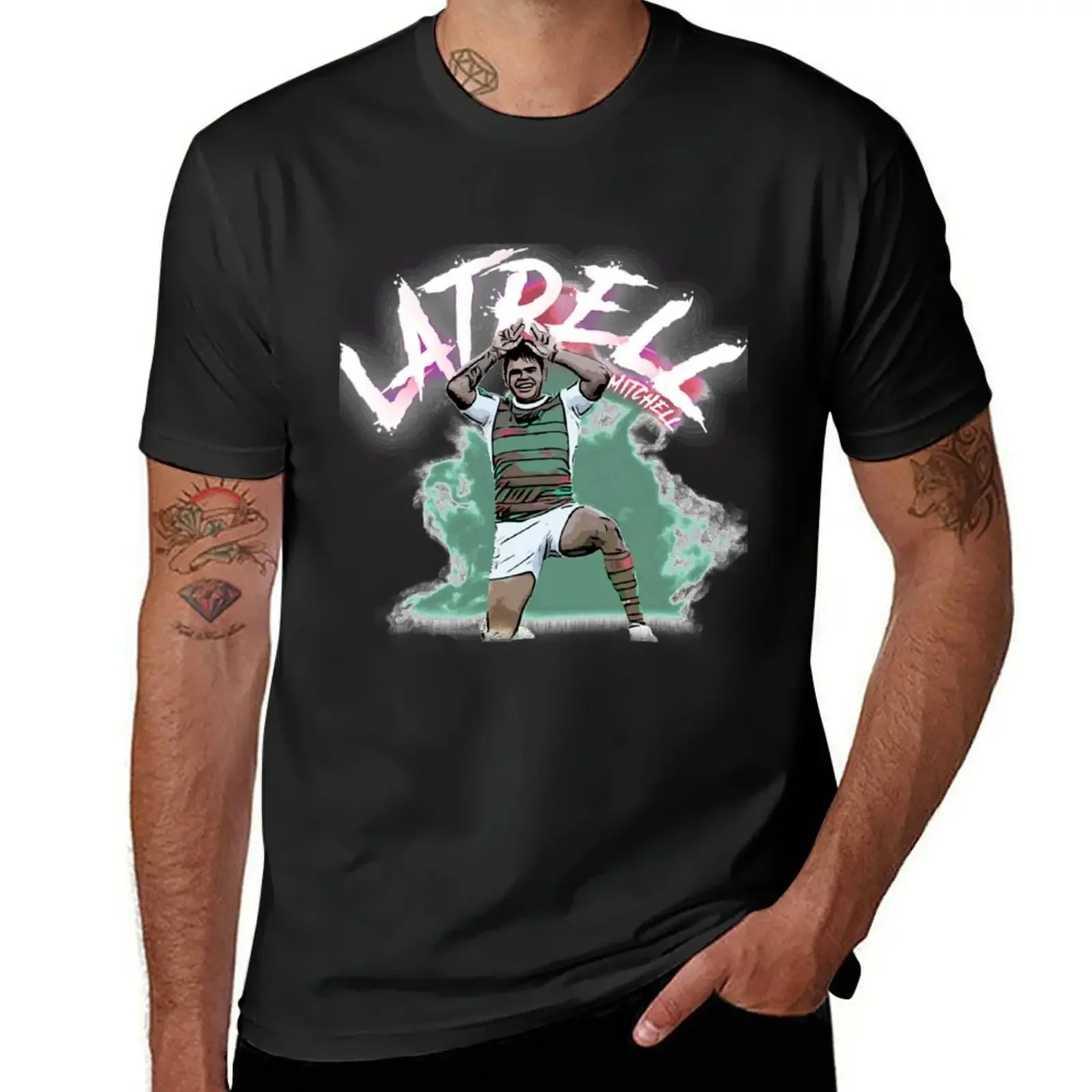 Latrell Mitchell T-Shirt anime vintage T-shirts for men cotton