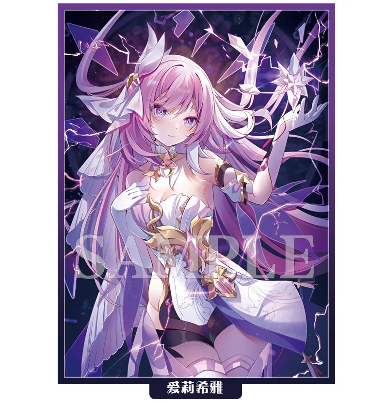 Game Honkai Impact 3 Card Sleeves Anime Elysia Holographic Sleeve Cards Protector Case for Gift