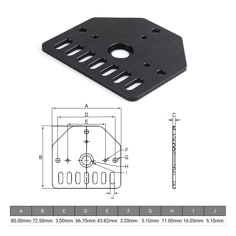 Imagem -02 - Placa de Haste Rosqueada Openbuilds para Motor de Passo Nema 23 para Peças de Impressora 3d Trilhos Lineares com Slot em v