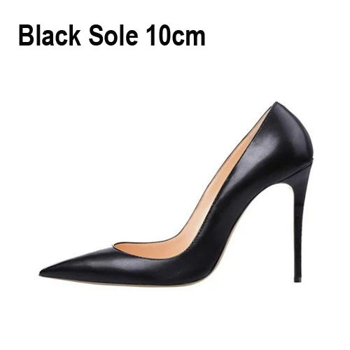 Klassische Matte Schwarz 12 cm High Heels Schuhe Frau Pumpen Tacones Spitz Stilettos Sexy Hochzeit Schuhe QKOU002 ROVICIYA 3