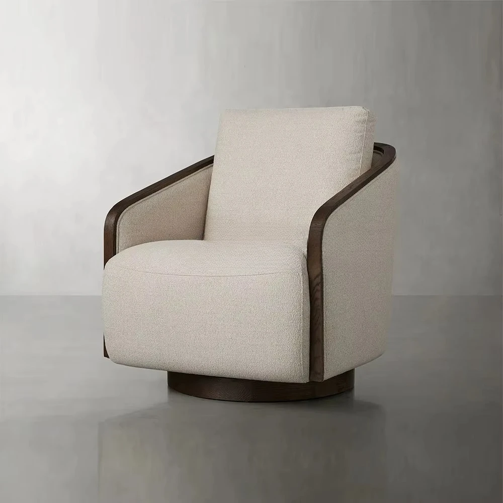 luxury home furniture accent chair single swivel living room chair fabric swivel chair