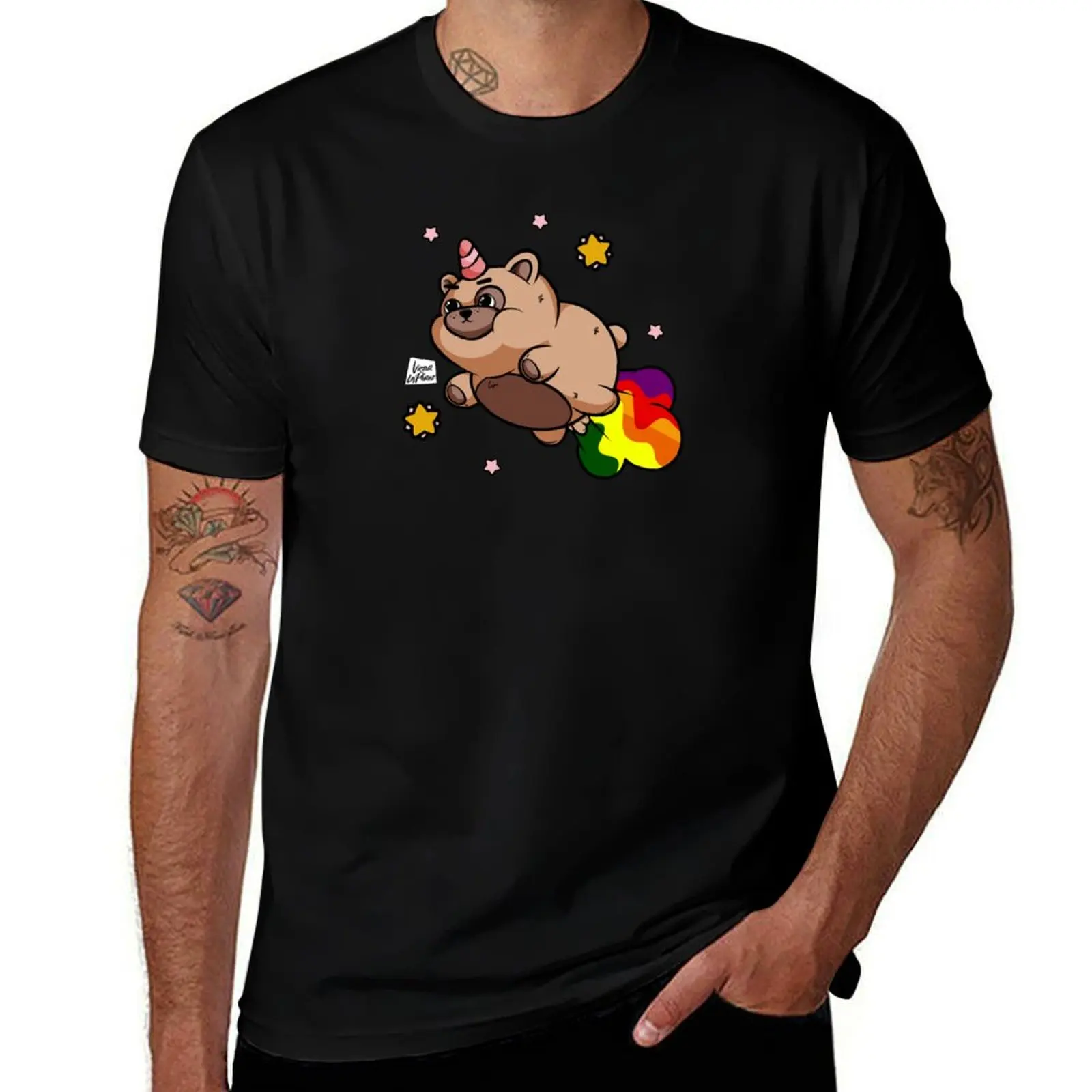 

teddy unicorn bear T-Shirt street wear vintage mens graphic t-shirts big and tall