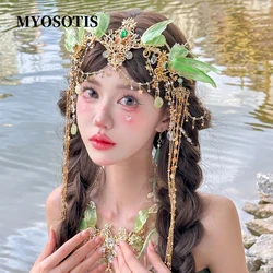 Sweet Handmade Mermaid Headdress Ancient Super Fairy Tassel Hanfu Performance Hair Ornament