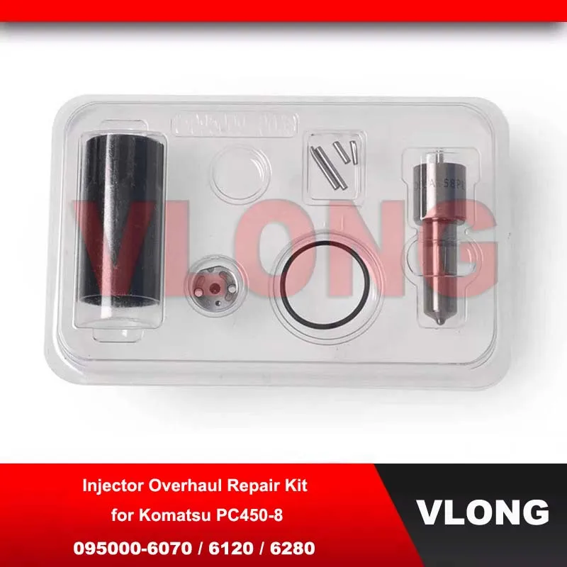 Diesel Injector Overhaul Kit For Denso Komatsu 6D140 PC450-8 PC450-7 Injektor Repair Parts 095000-6070 6280 6120 6251-11-3100