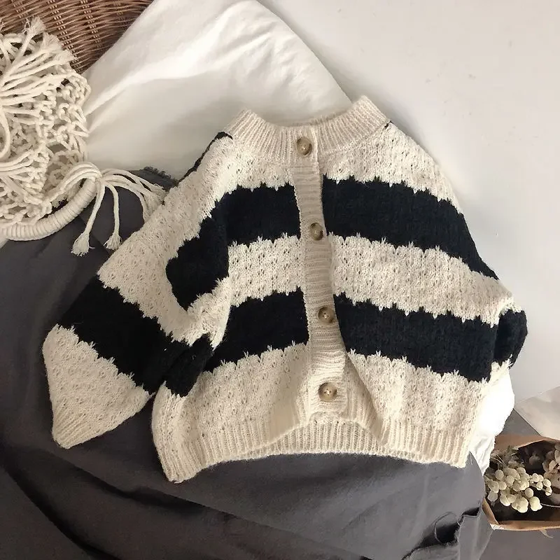 

Autumn New Girls Sweet Sweaters Baby Kids Children Kniiting Shirt 1-6Years old