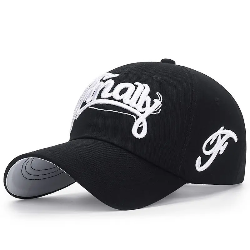 Spring and Autumn New Hip-hop Color-blocked Baseball Caps for Men and Women, Fashionable Three-dimensional Letter Embroidered Sun Hats