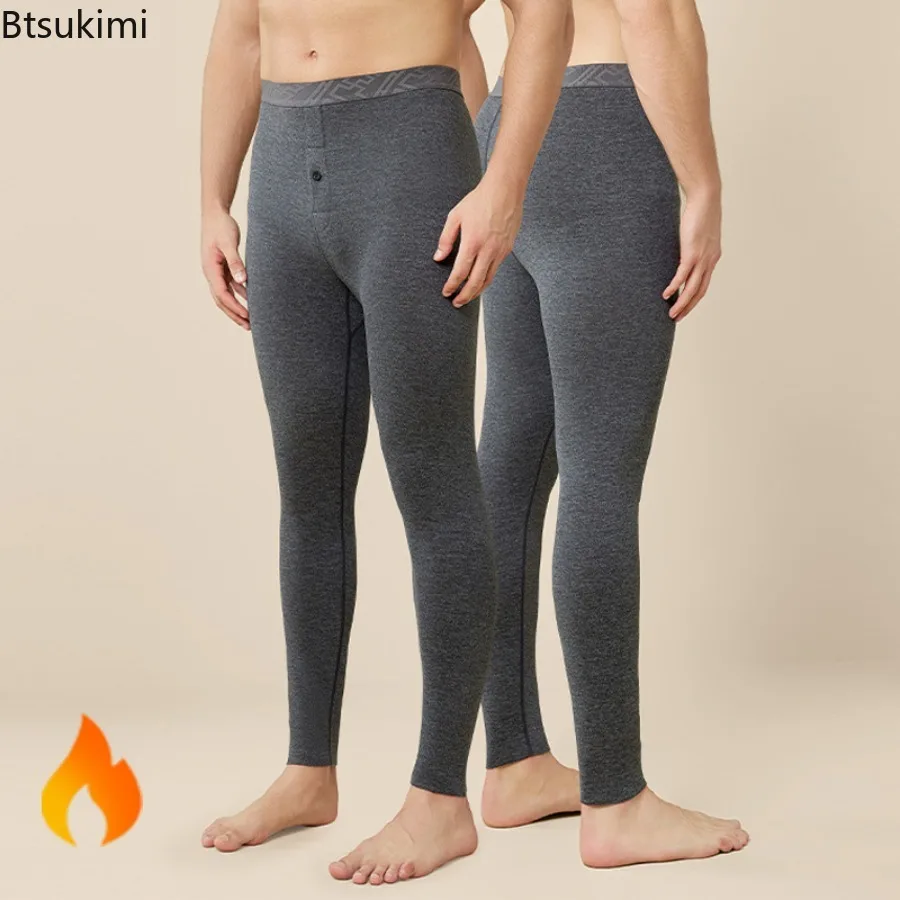 2026 Leggings da uomo Indumenti da notte Mutande per strato base Pantaloni Termici in velluto Mutande lunghe Autunno e inverno Pantaloni intimi maschili