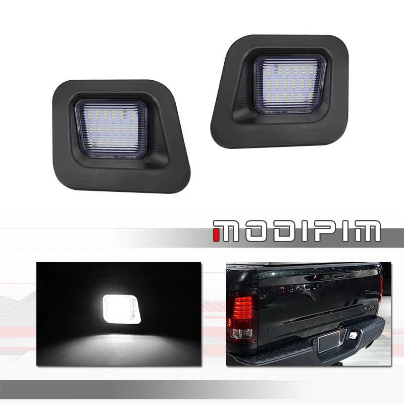 

Error Free Super Bright 6000K White LED Car License Plate Number Lights Kit For Dodge Ram 1500 2500 3500 3rd & 4th Gen 2003-2018