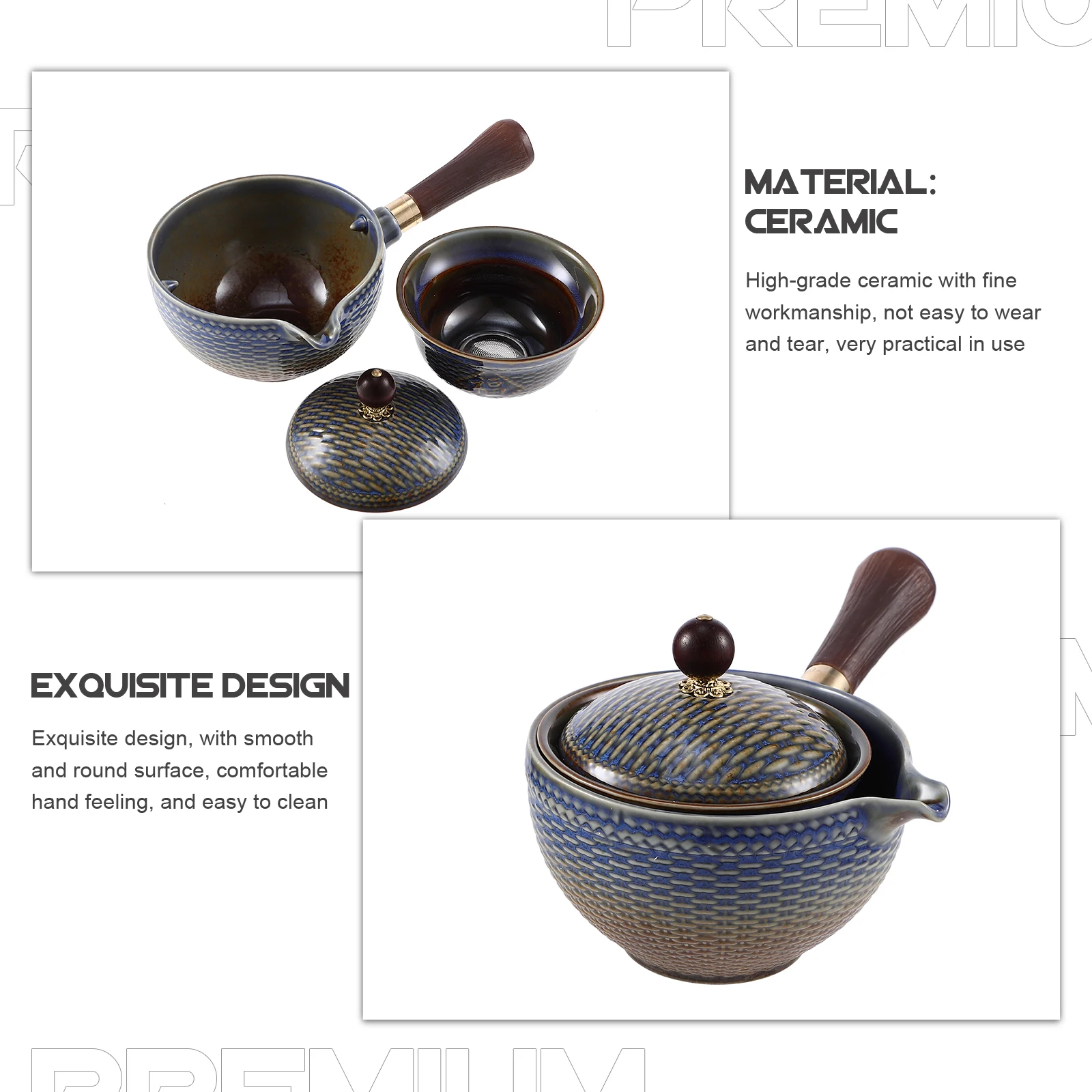 

Accessories Teapot with Side Handle Degree Rotation Wood Stove Top Kettle