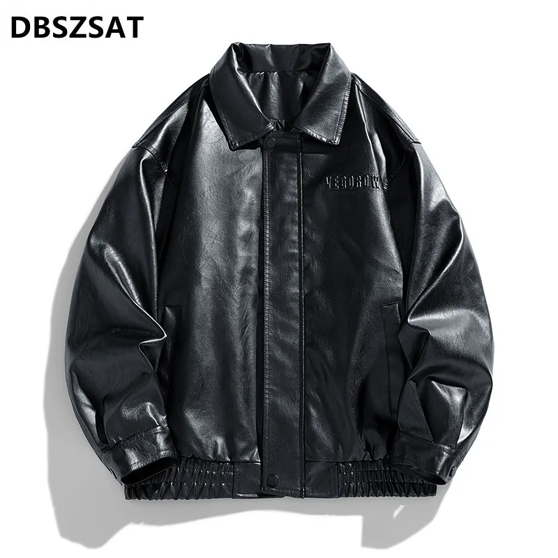 2029 men's PU leather jacket, stand-up motorcycle-style jacket, leather jacket for casual wear, high-quality durable jacket