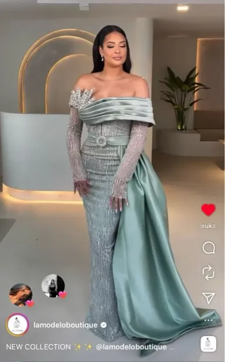 

Элегантные вечерние платья с открытыми плечами и длинными рукавами, индивидуальные арабские вечерние платья с бисером для свадьбы, макси-платья для выпускного вечера