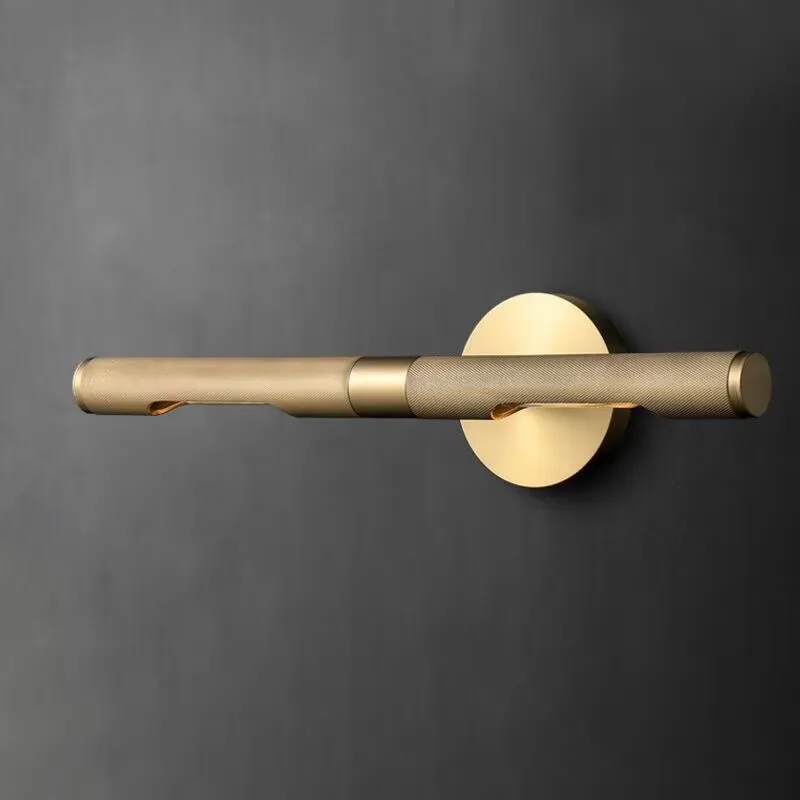 Post Modern American Full Copper Vanity Mirror Light Long Wall Lamp for Bathroom Washroom Bedroom Cabinet Background Wall Decor