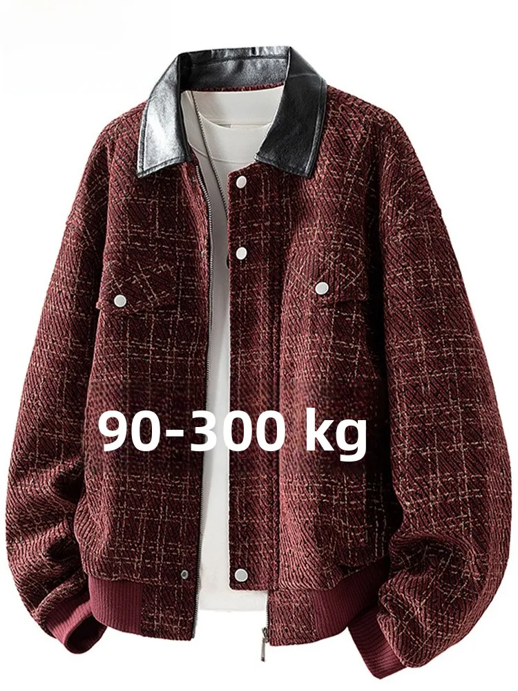 

Mo Chaotian Large Size Jaet Men's Spring Autumn New Loose Casual Versatile Faionable Flip Collar Coat Warm Regular Fit