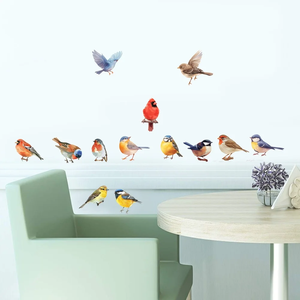 For Modern Home Decor Bird Wall Decal Decorative Wall Art For Bedrooms Wall Decals Long Lasting PVC Vibrant Design
