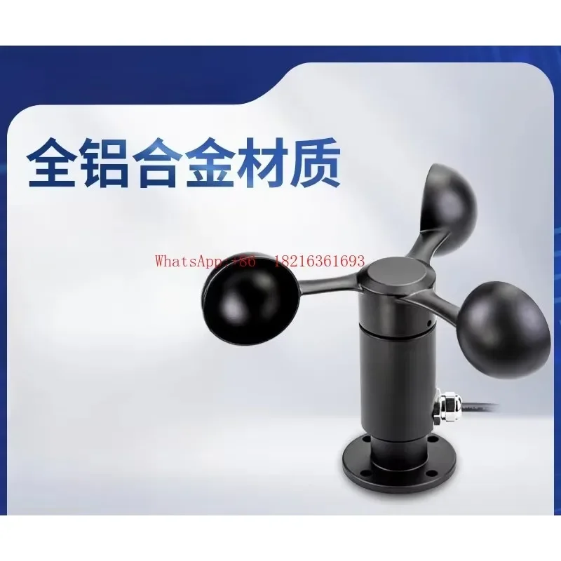 182Store     Aluminum Alloy Duct Type High-precision Wind Speed And Direction Sensor Three-cup Wind Speed Wind Direction Anemome