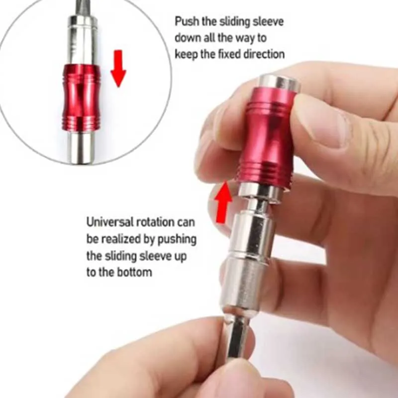 1/4 Inch Hex Magnetic Screw Drill Tip Quick Change Locking Bit Holder Drill Screw Tool Drive Guide Drill Bit Extension Rod image 6