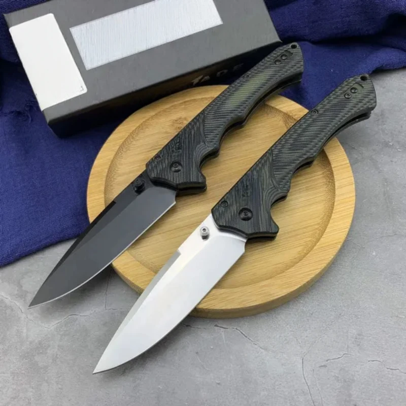 

BM 615BK-1401 Pocket knife D2 blade two-color G10 handle outdoor Tactical Camping Hiking survival EDC pocket pocket pocket knife