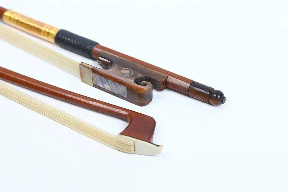 

Violin Bow 4/4 Brazil wood Straight bone Frog AAA horse Hair Yinfente #R32