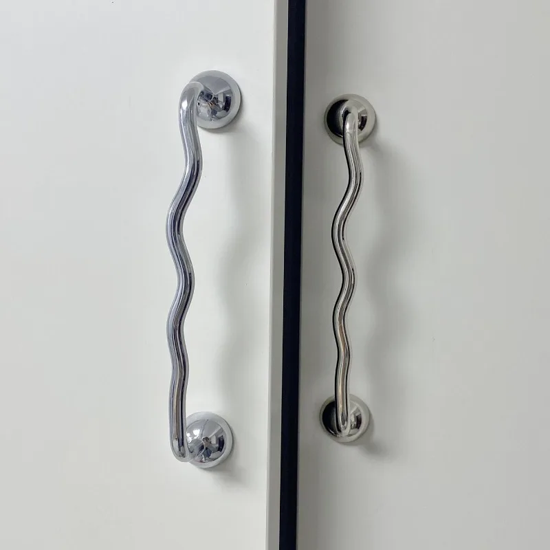 Creative Modern Brass Furniture Handle Cabinet Bar Pulls Irregular Minimalist Handle Bedroom Bedside Mushroom Knob and Handle