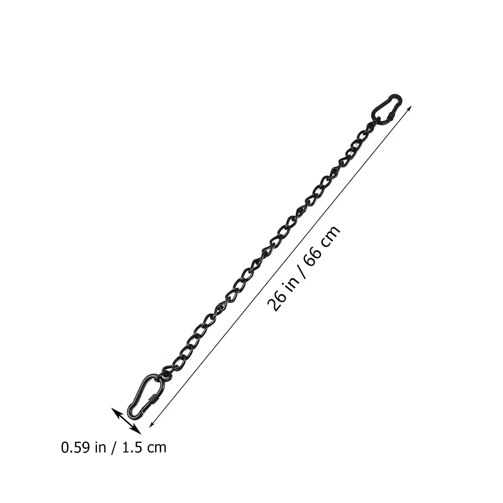 

2pcs Hammock Swing Chair Chains 66cm Black Stainless Steel Durable Heavy Duty Outdoor Furniture Adjustable Height Long Life Easy