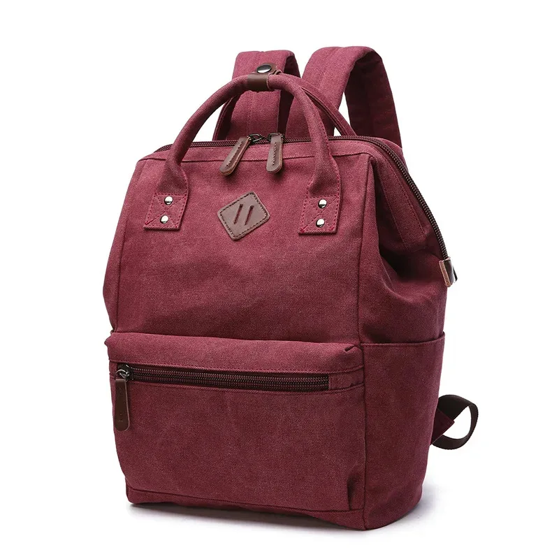 

Canvas Backpack Women Backpack For Girls Women bag vintage Mini backpack teenage girl school bag mochila feminina Mummy bag New