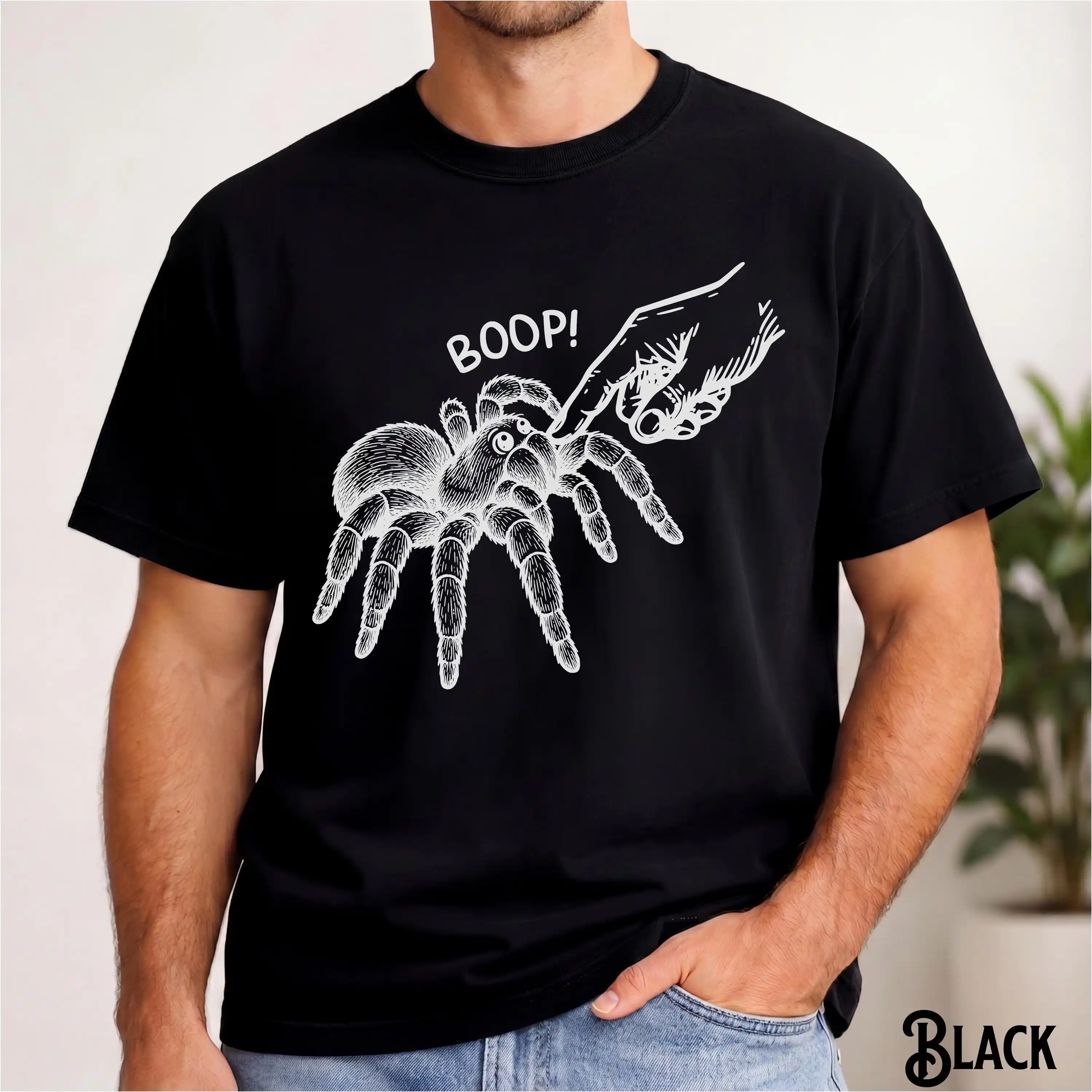 Boop The Tarantula Shirt Tee, Funny Spider Lover Gift, Arachnid Graphic, Gothic Nature, Halloween Tshirt, Funny Entomology