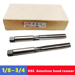 H7 American manual reamer 1/8 3/16 1/4 5/16 3/8 1/2 5/8 3/4, HSS square handle chuck reamer, used for precision cutting of holes