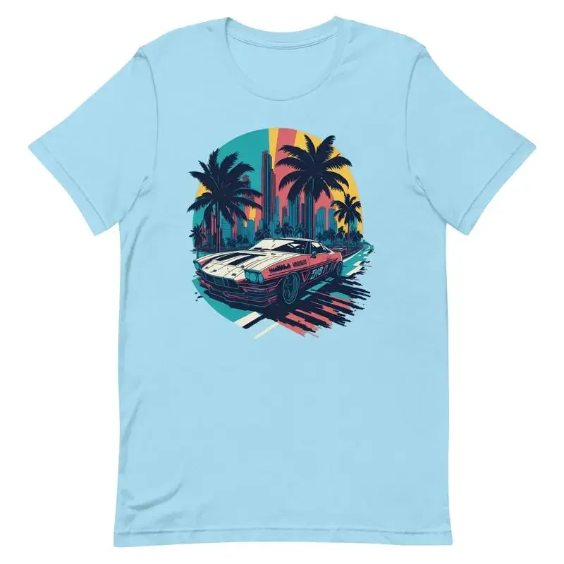 Exotic Car Tropical Street T Shirt