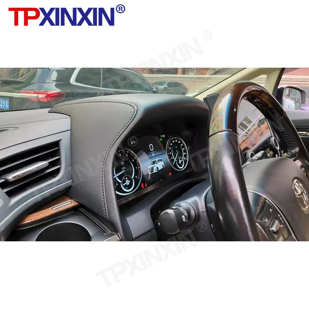 Car Digital Cluster For Toyota Alphard Vellfire 20 30 35 Series 2008-2023 Auto Dash Carplay Navi LCD Instrument Panel L&R Camera