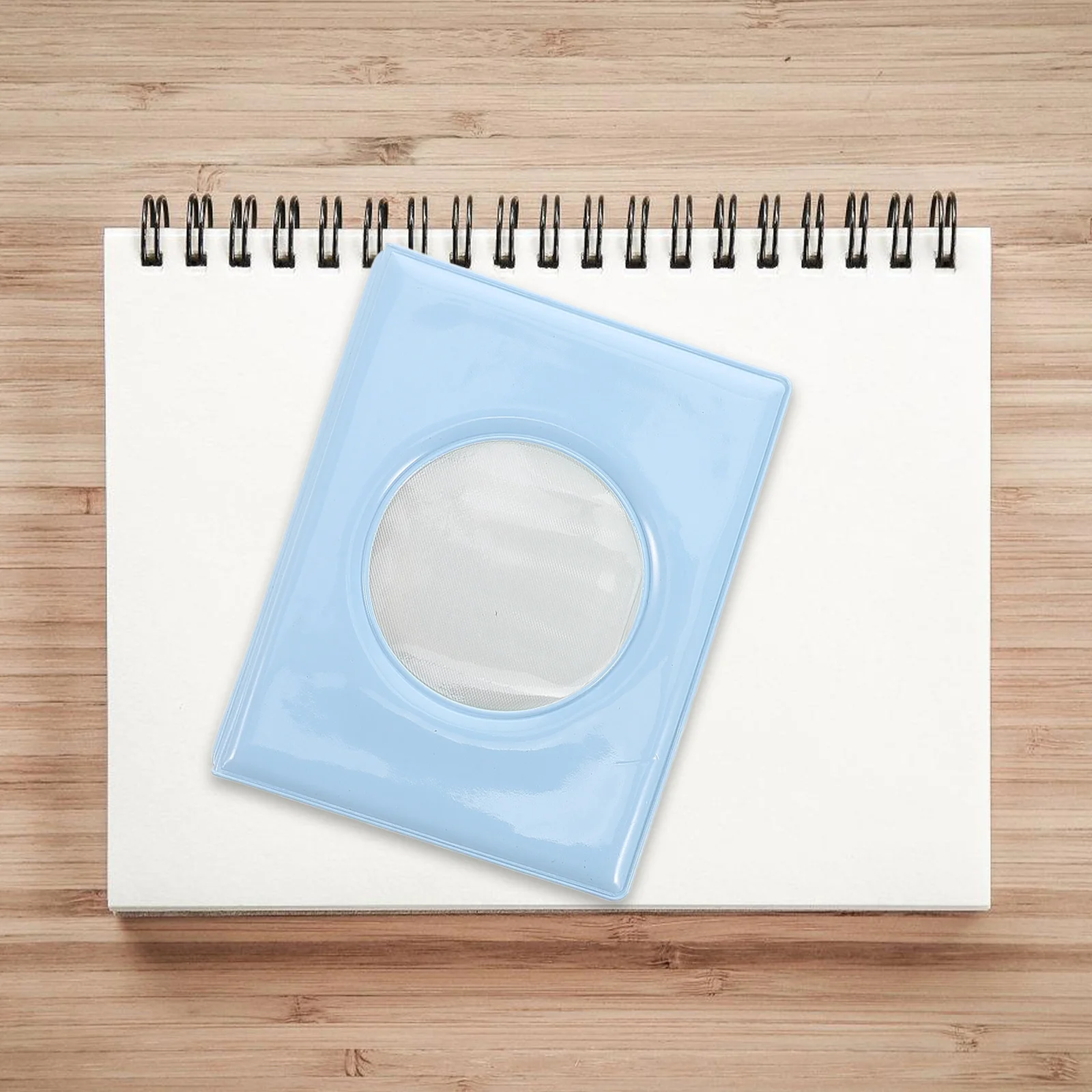 

Photocard Album 3 Inch Mini Hollow Round Photo Binder Sky-Blue Ideal for Kpop Fans Keepsake Photocard Storage Book