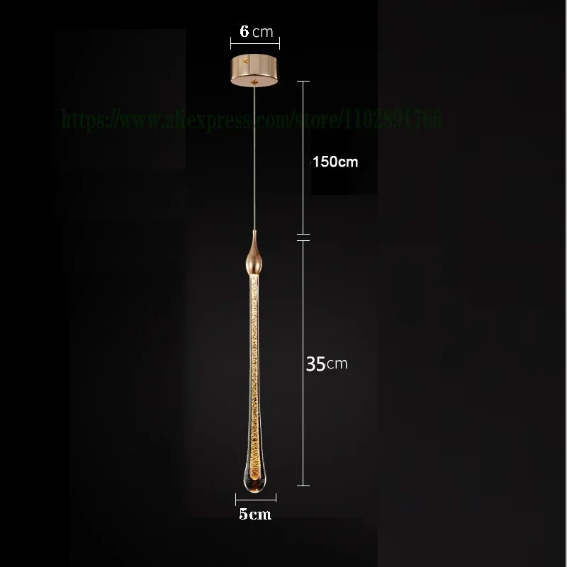 Nordic modern crystal chandeliers LED ceiling lamps Bedside hanging lighting stairs, living room, kitchen, bedroom ceiling home