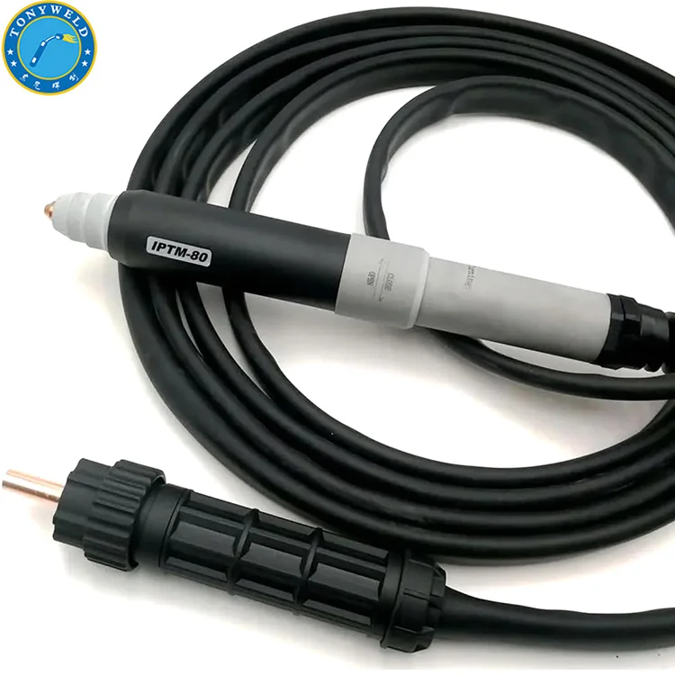 

PTM-80 PTM80 IPTM80 Plasma Cutting Torch, 80A Straight Gun with Central Connector, 5M Cable