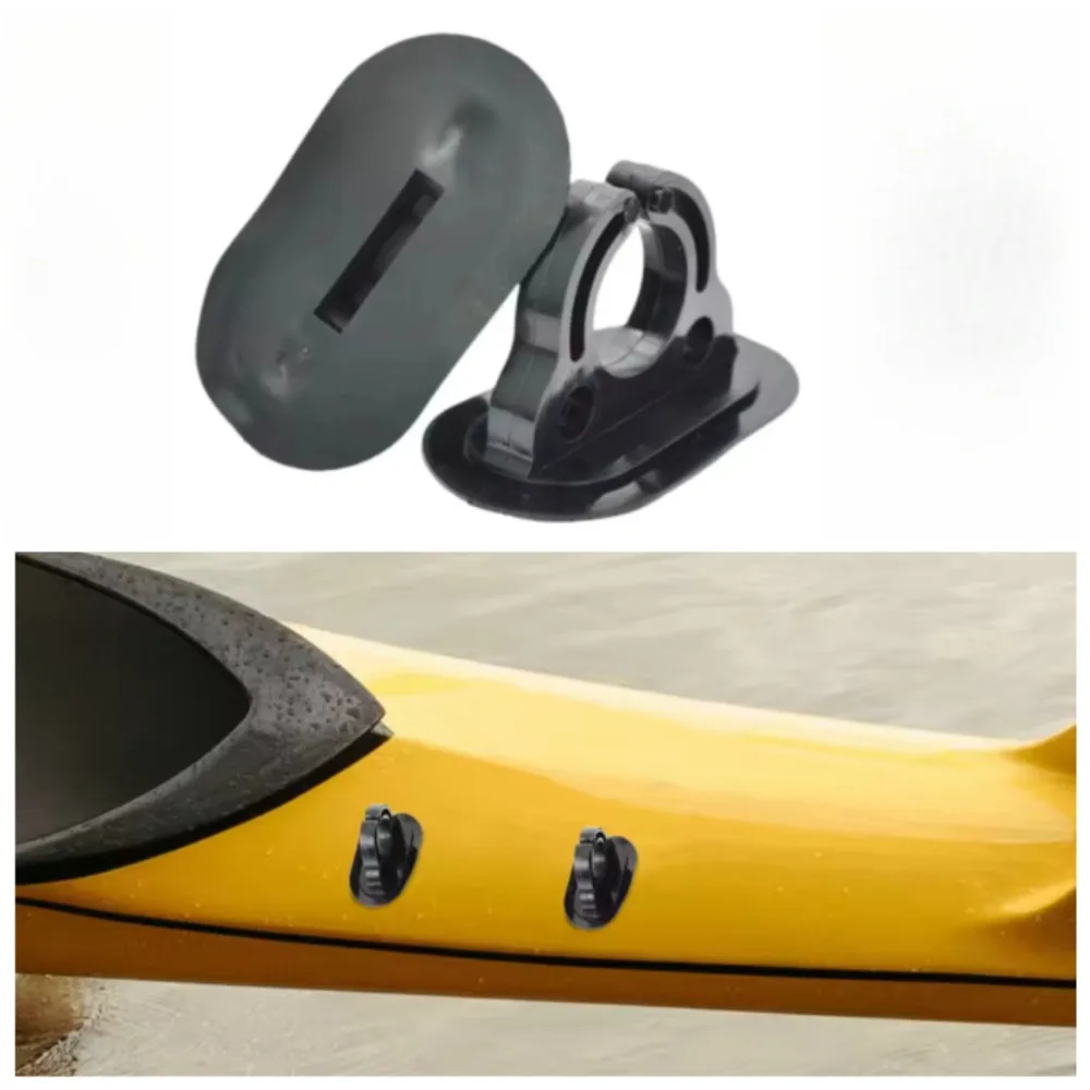 2PCS Marine Grade Dinghy Accessory Set Paddle, Safety Lanyard, Stainless Steel Hook, for Fishing Boat & Assault Boat Small Parts