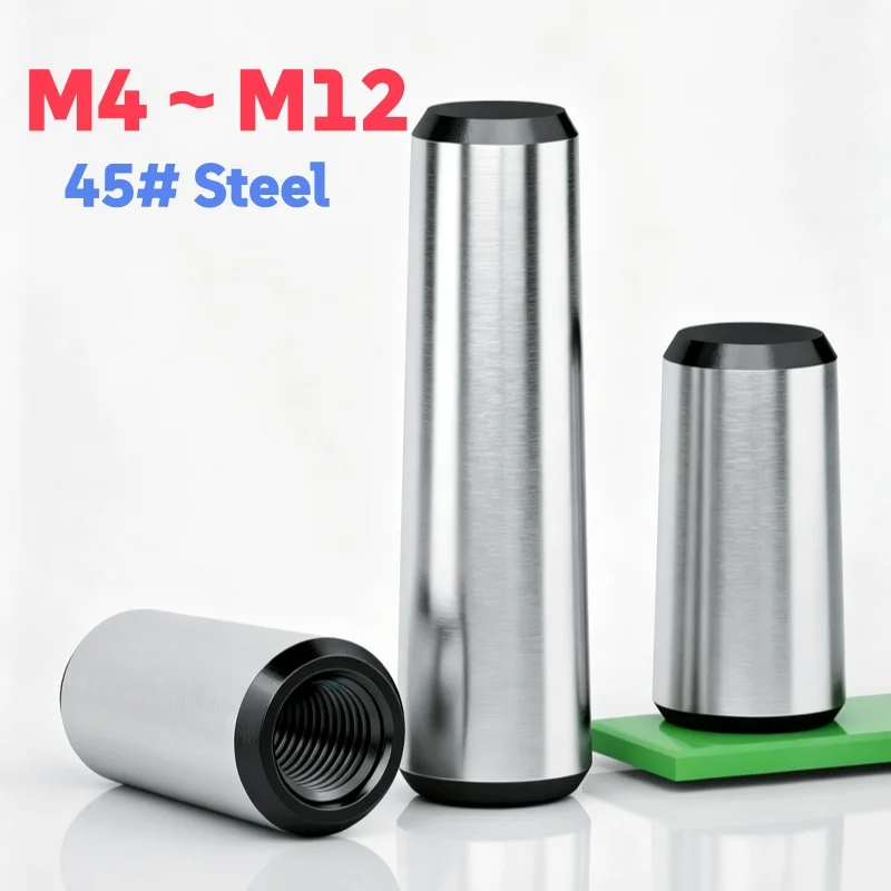 GB118 M4 M5 M6 M8 M10 M12 45# Steel High Strength Quenched Solid Conical Pin Internal Thread Taper Positioning Pins