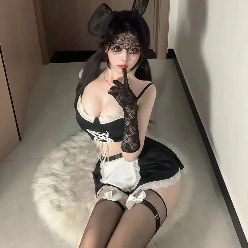 새로운 여성 투명한 브래지어 속옷 세트 뜨겁고 섹시한 의류 속옷 끈 팬티 섹시한 속옷 세트 매혹적인 메이드 데이트 세트
