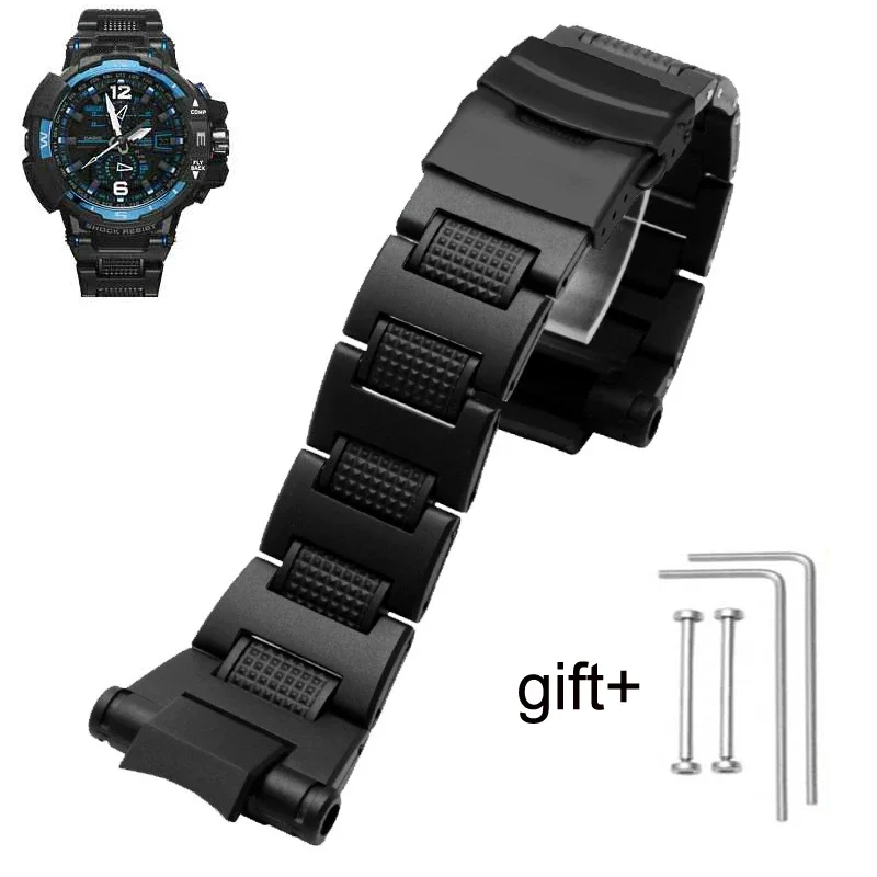Plastic Wathband For CASIO 16mm GW-A1100FC GW-A1000 Watch Strap High Quality Watch Bracelet Mens Sport Wristwatches Band