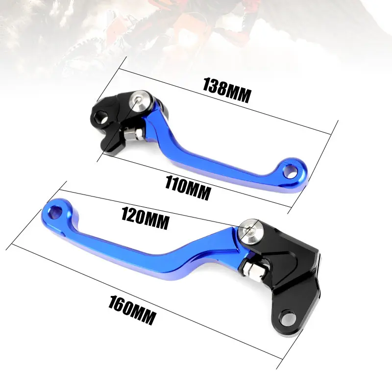 CNC Aluminum Brake and Clutch Levers Motorcycle Blue Stop Modified Parts for Yamaha WR400F 1996 1997 1998 1999 for KLX 125 2004