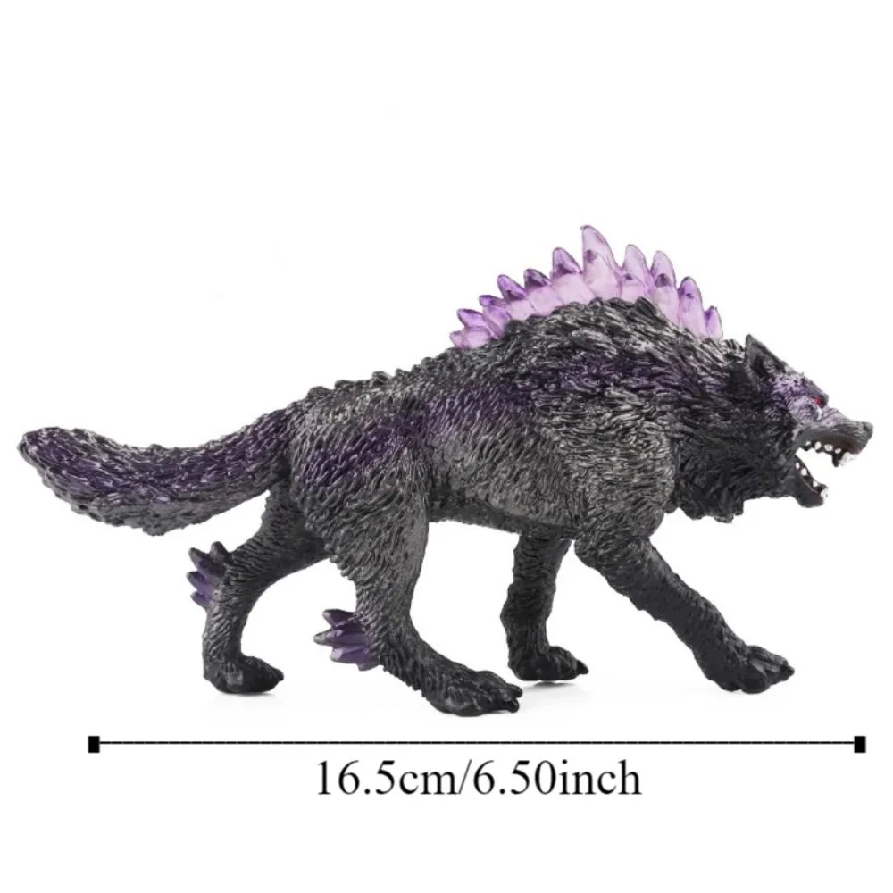 プラスチック模擬固体動物モデル Handmad シャドウウルフオオカミシミュレーション動物おもちゃの装飾像