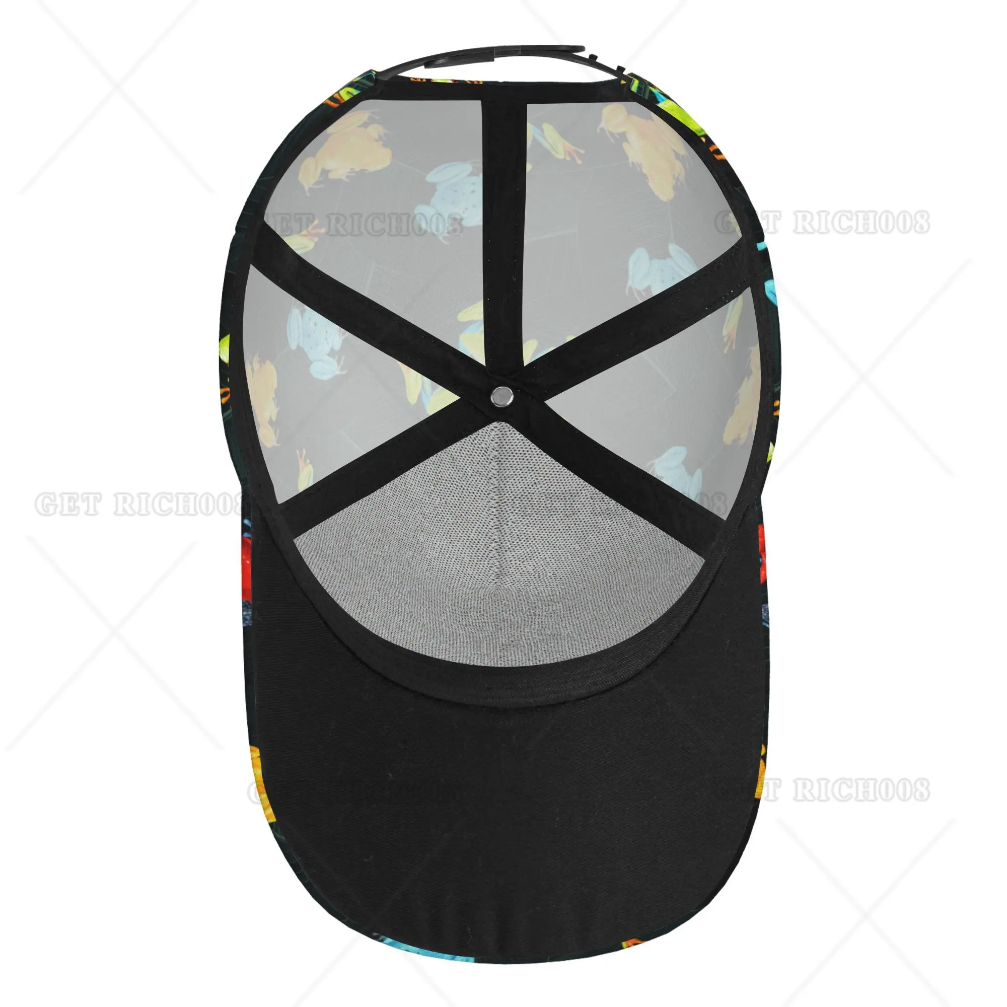 Gorra de béisbol con estampado de ranas coloridas, sombreros de camionero, visera solar ajustable para hombres, mujeres, adolescentes, viajes de verano, todas las estaciones, talla única