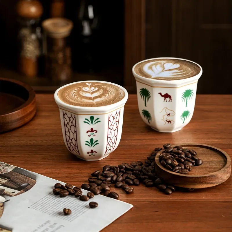 Middle Eastern Espresso Cup Ceramic Cup, Single Cup  Hand-held Retro Home Creative Souvenir  Desert Camel Water Cup