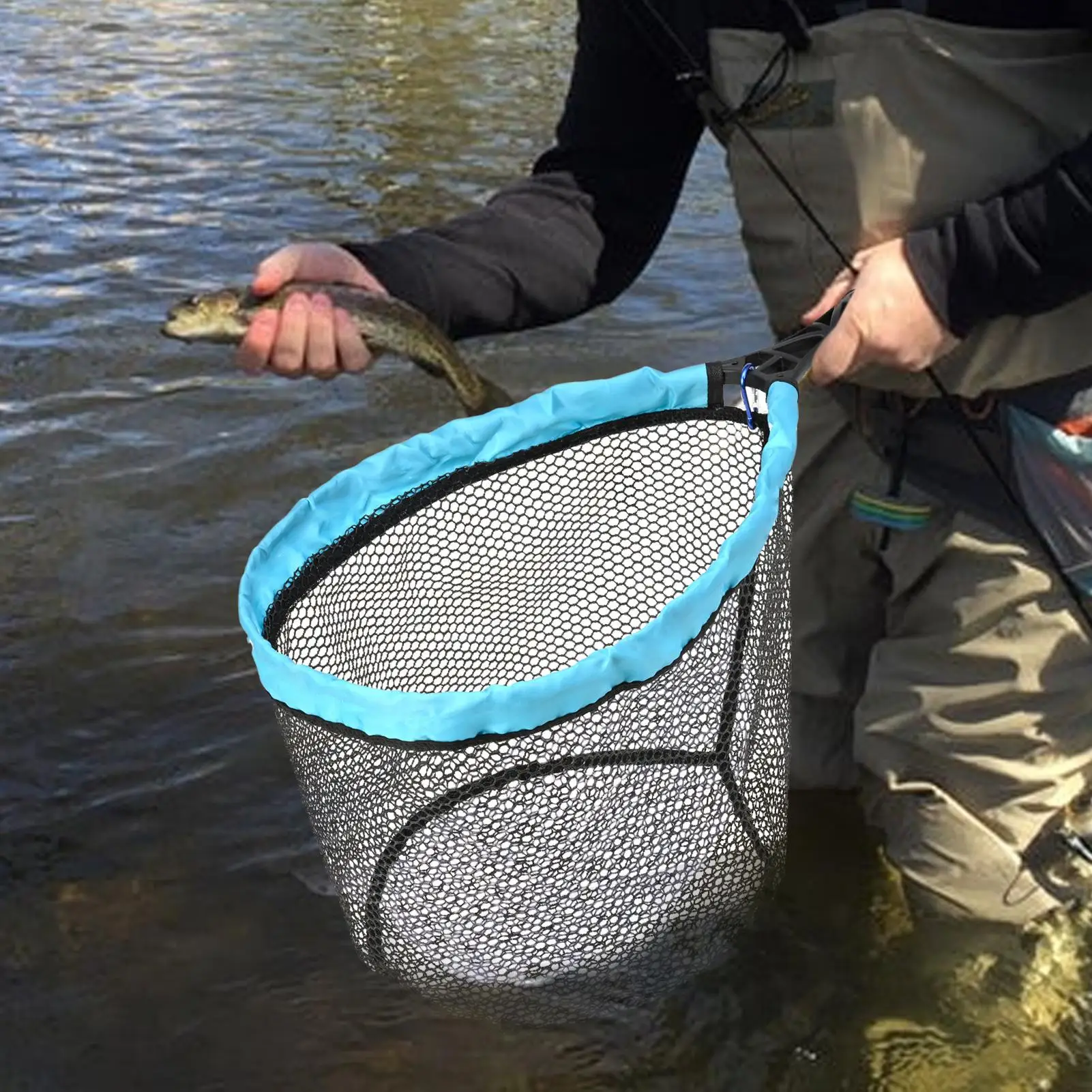 

Новая плавающая рыболовная сеть, складная подсак для ПК, гибкая ручка, нейлоновая сетка, аксессуары для морской рыбалки