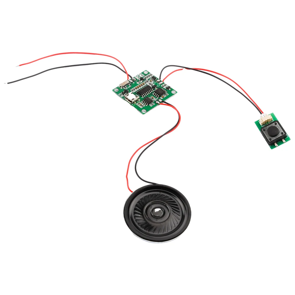 Micro Usb 8M Memory Greeting Card Module With Replaceable Sound Volume Adjustment Speaker Sensitivity/button Diy Manual Module