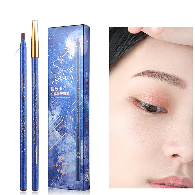 1PC penna per sopracciglia contro l'acqua colore impermeabile per temperamatite per sopracciglia trucco lungo naturale cosmetici tinta tatuaggio duraturo