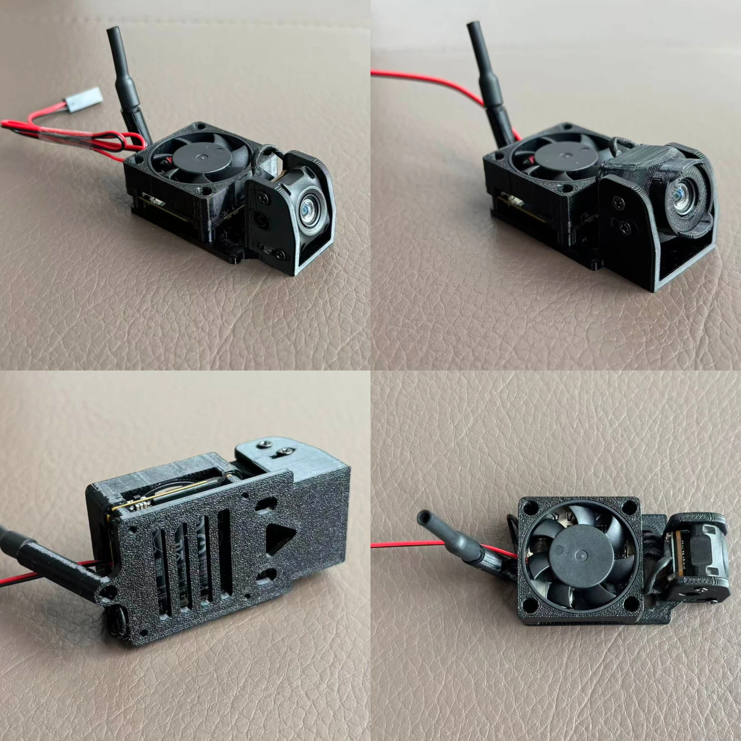 FPV 3D Printed PETG Material Fixed Mounting Bracket Camera Mount Gimbal Base w Cooling Fan For DJI O4 Lite O4 Wide Air Unit
