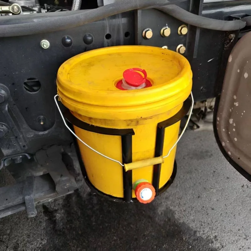 Heavy‑Duty Truck Hand Wash Bracket Assembly, 9L Capacity Bucket Holder with Screws, Tap and Hole‑Drilling Tool Full Kit